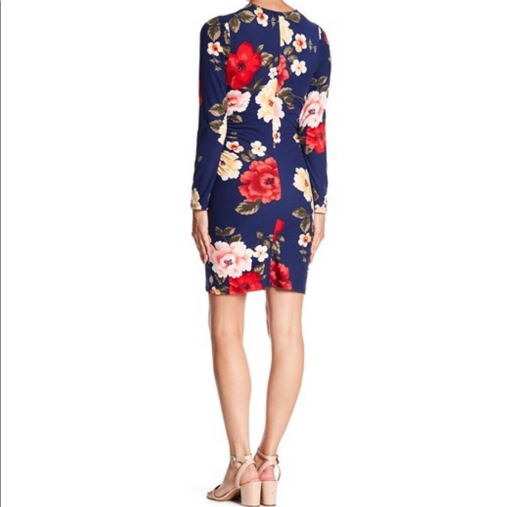 NWOT Planet Gold Floral Scoop Neck Bodycon Dress S - Picture 4 of 6